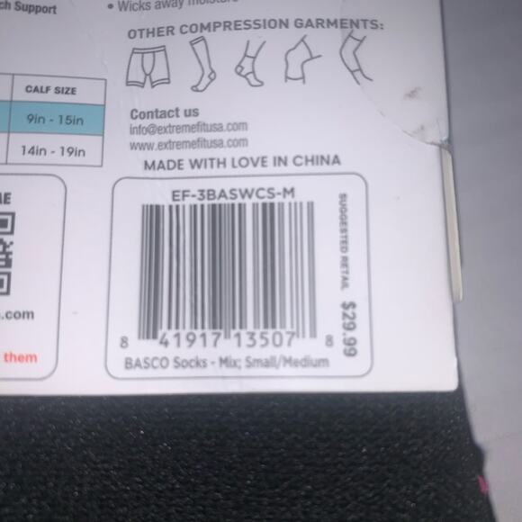 EXTREME FIT USA Ribbons Compression Socks‎ S/M - Picture 7 of 9